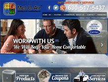Tablet Screenshot of mel-o-air.com